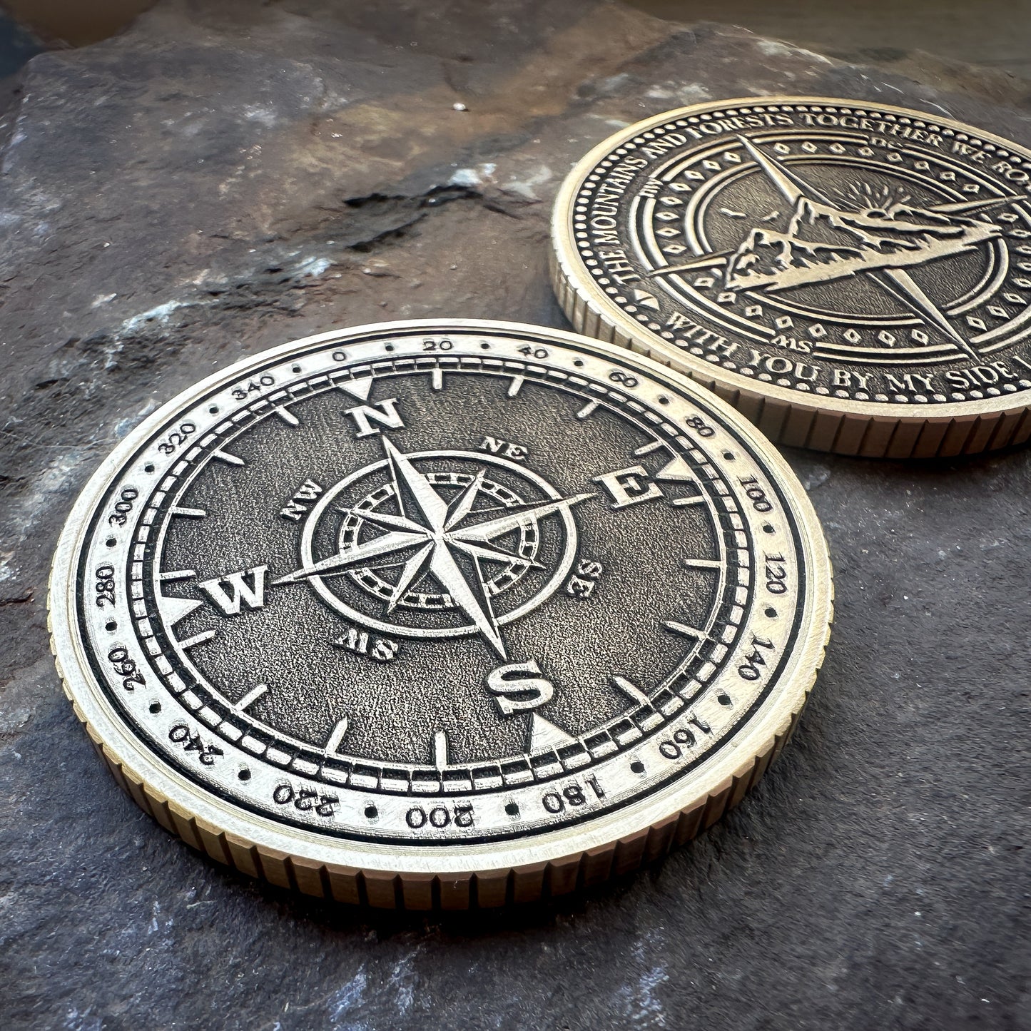 Mountain Compass Coin