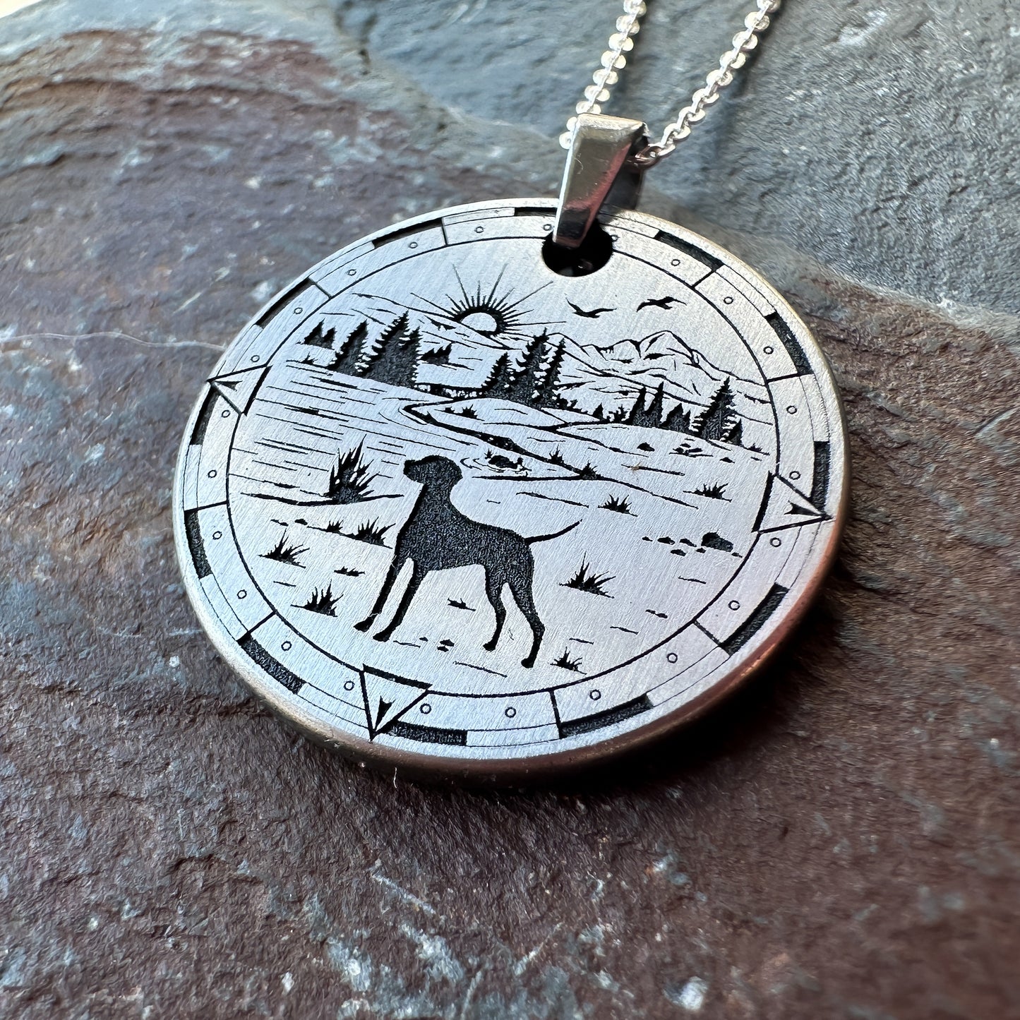 River View Compass Necklace