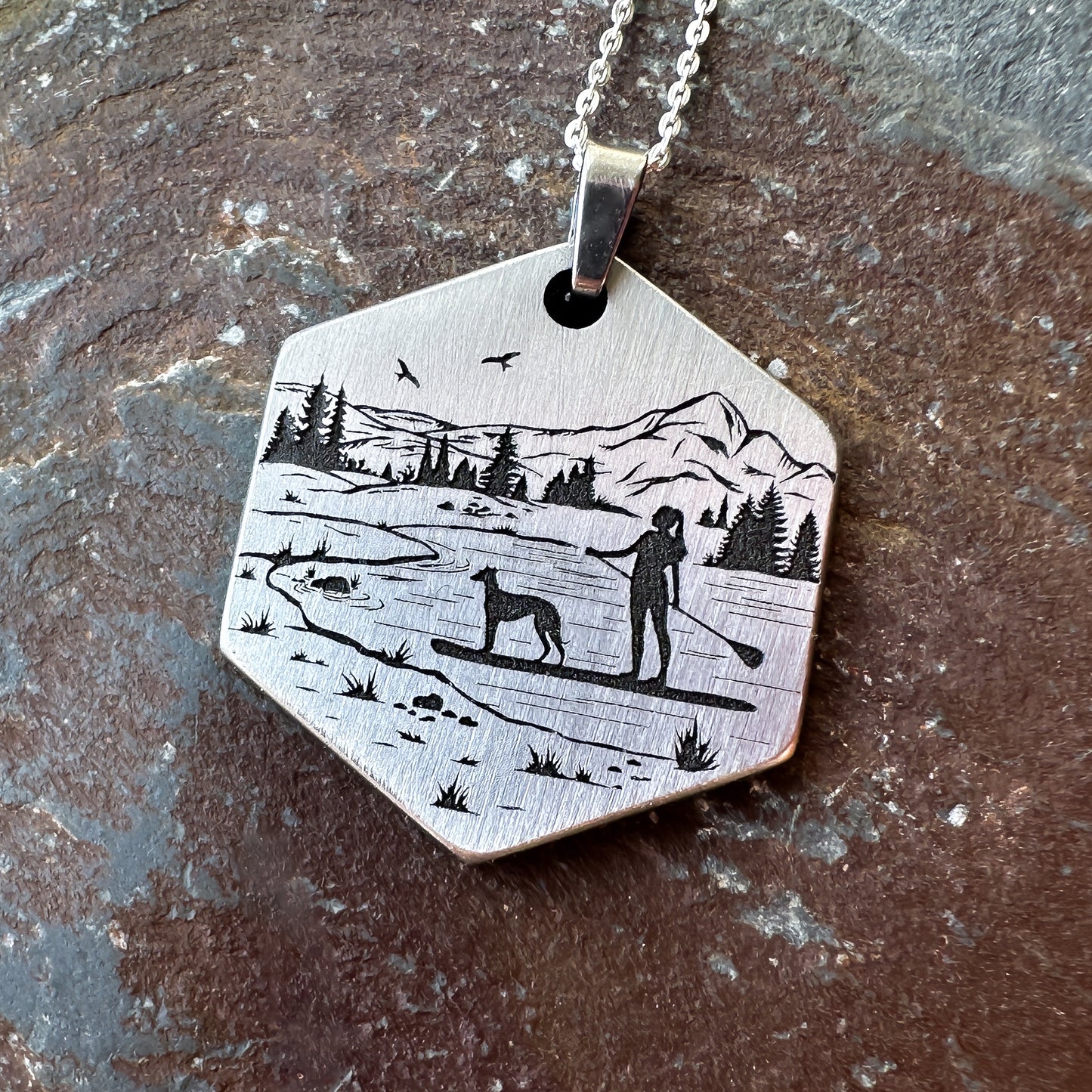 Paddleboard Pup Necklace