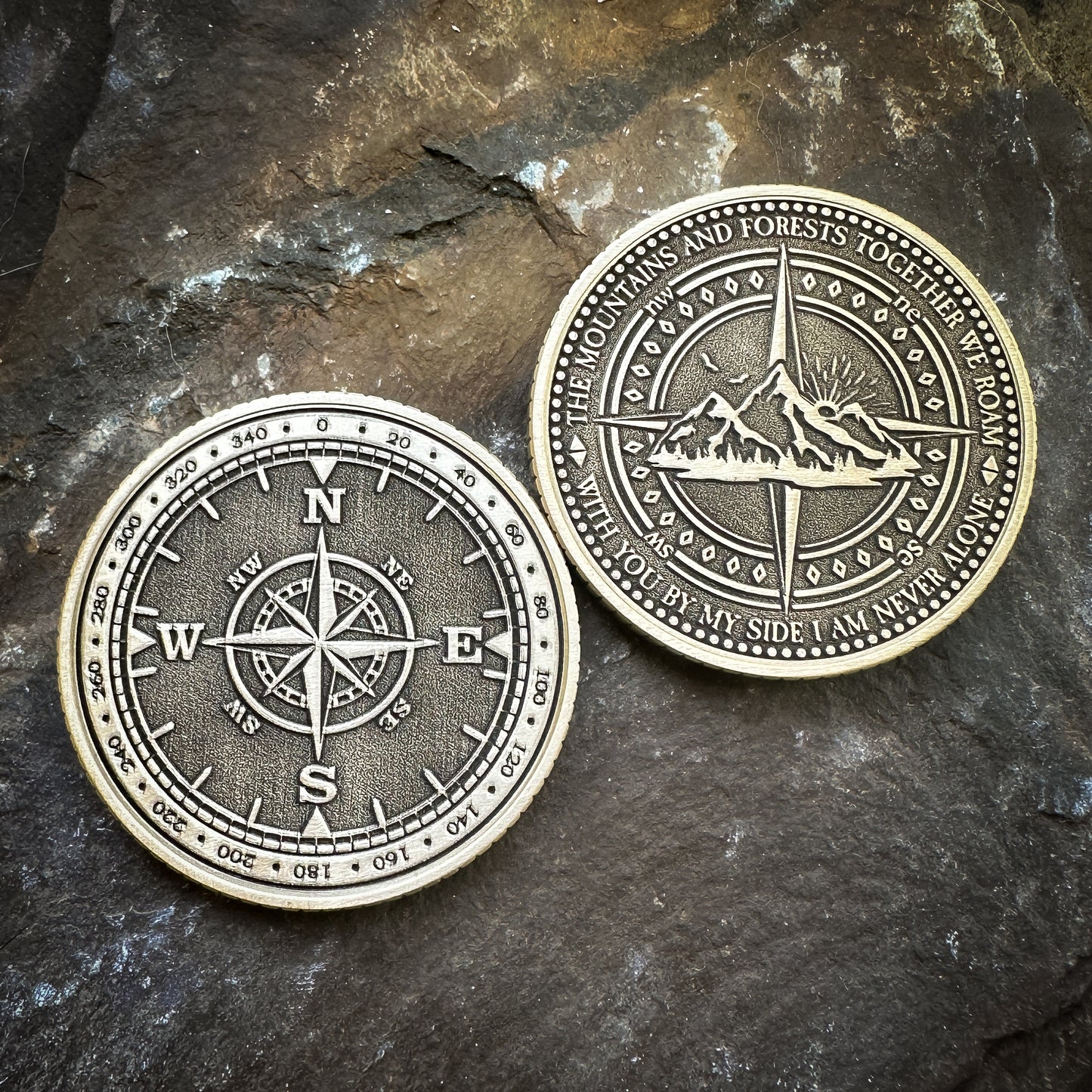 Mountain Compass Coin