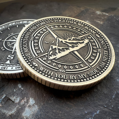 Mountain Compass Coin