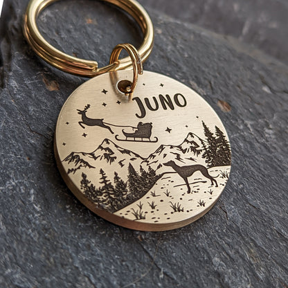 Santa over the Mountains