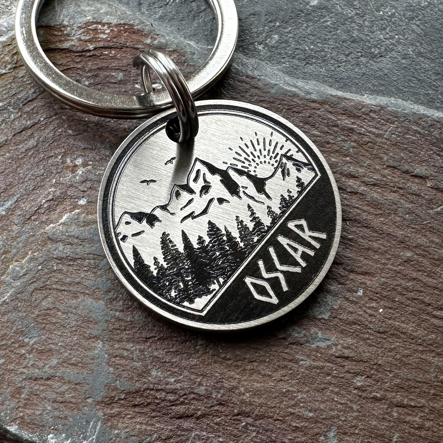 Oscar Mountains - Small stainless steel disc