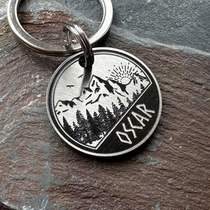 Oscar Mountains - Small stainless steel disc