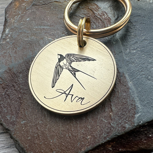 Ava - Medium brass disc
