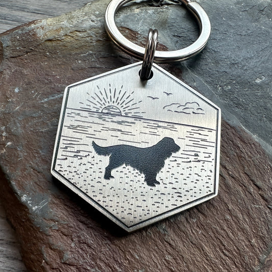 Beach Spaniel - Large stainless steel hexagon