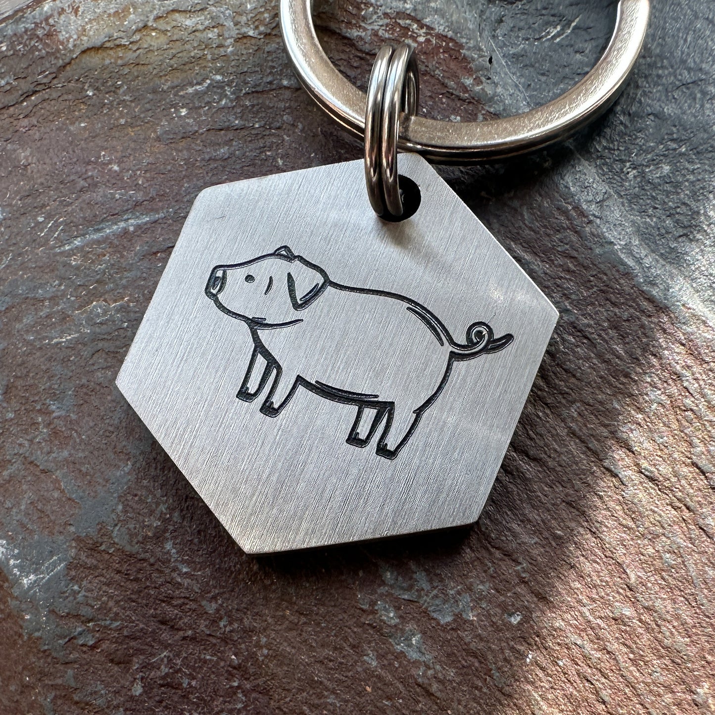 Pig - Small stainless steel hexagon