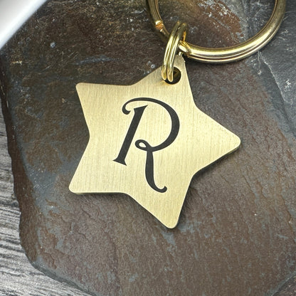 "R" - Brass Star Small