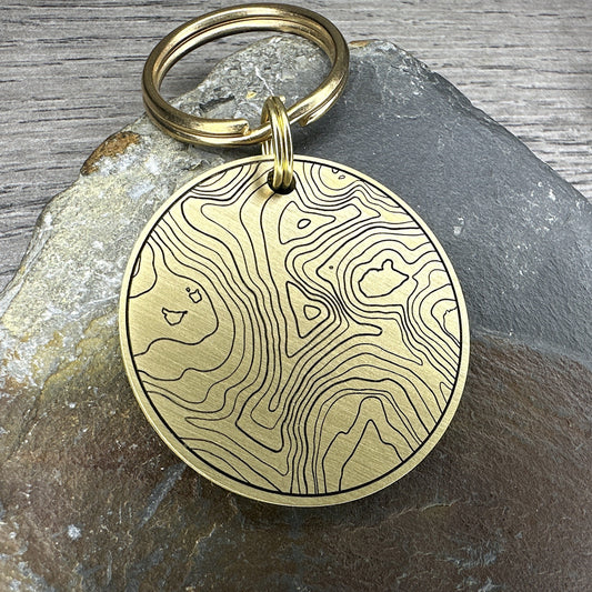 Snowdon Topographic Map - Brass Disc Large