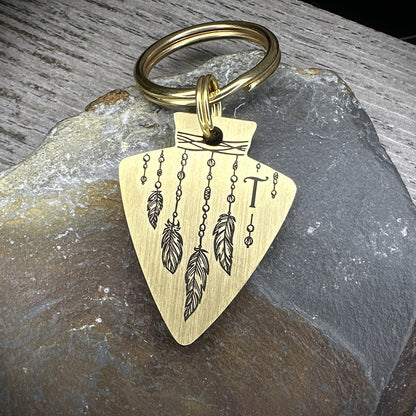 "T" - Brass Arrowhead Small