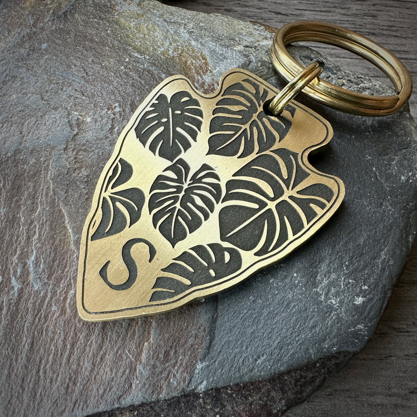 "S" - Brass Arrowhead Large