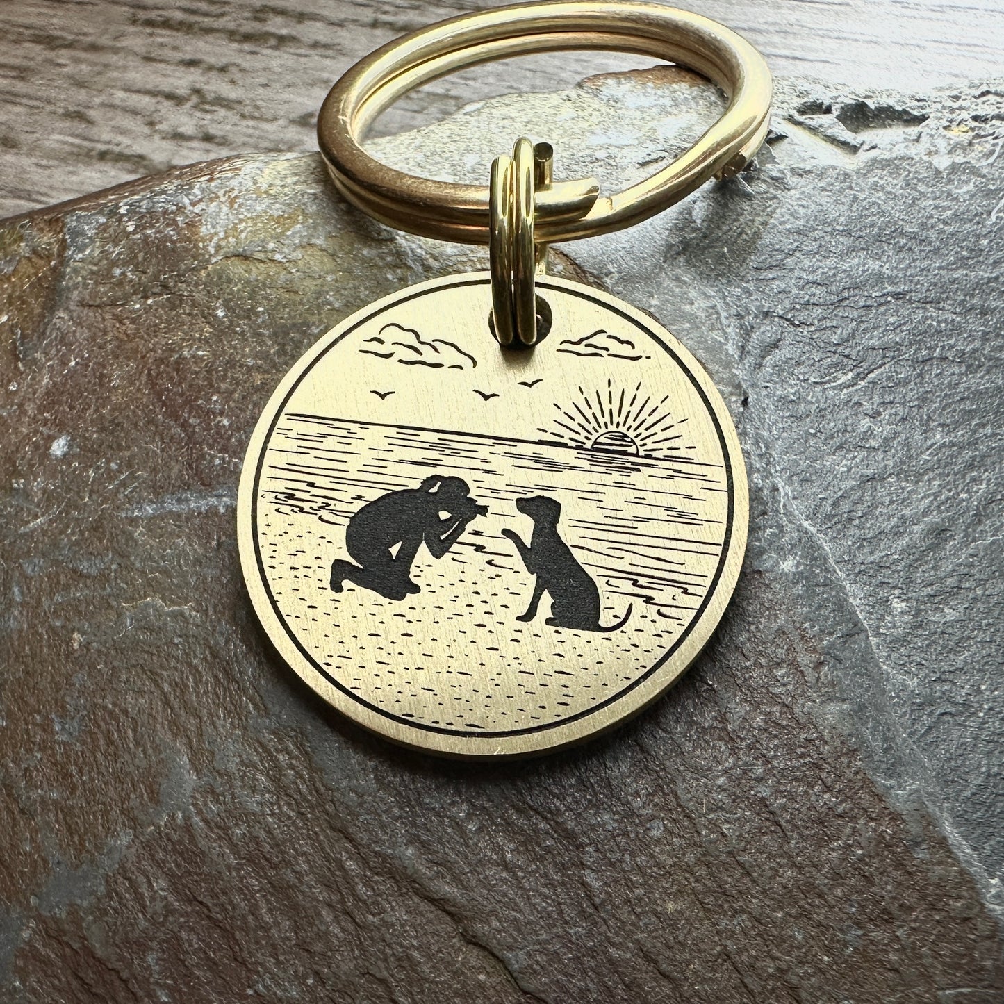 Beach Photos - Brass Disc Small