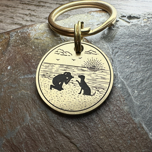 Beach Photos - Brass Disc Small