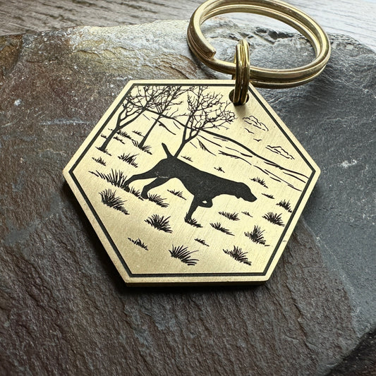 Point! - Brass hexagon Large