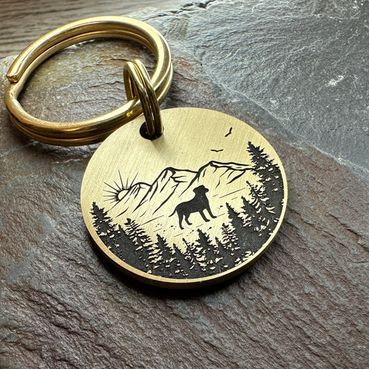 Mountain Backdrop - Brass Disc Small