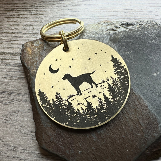 Moonlight Labrador - Brass Disc XL