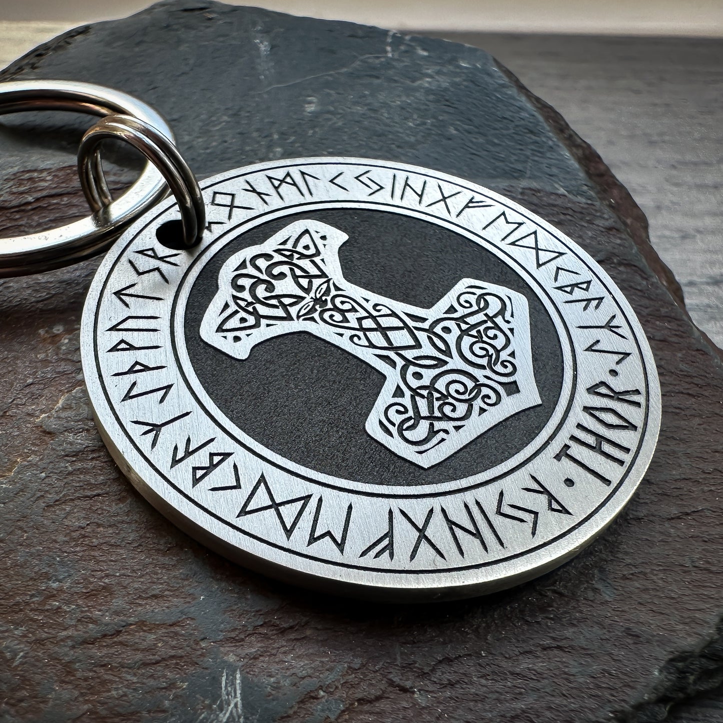 Thor's Hammer with Rune Border