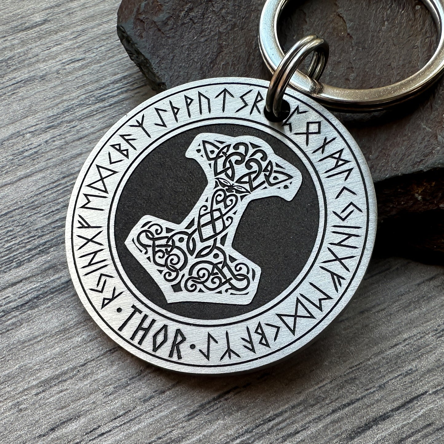 Thor's Hammer with Rune Border