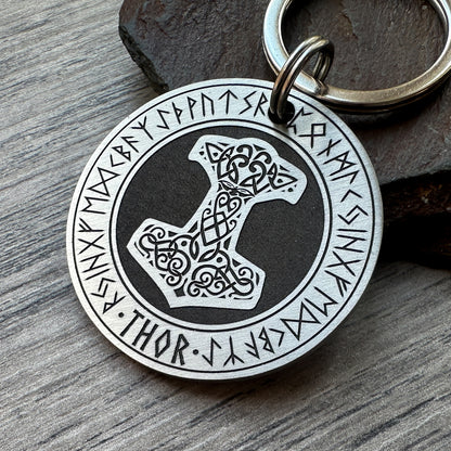 Thor's Hammer with Rune Border