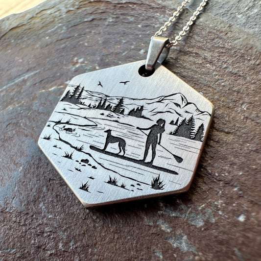Paddleboard Pup Necklace