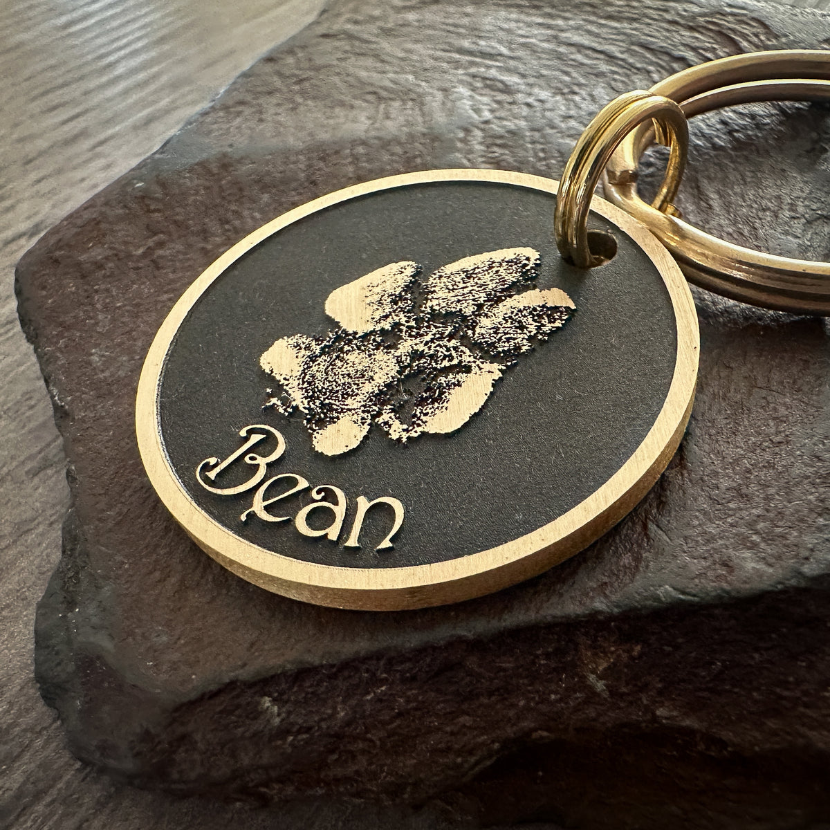 Custom Pawprint Tag (Dark Version)