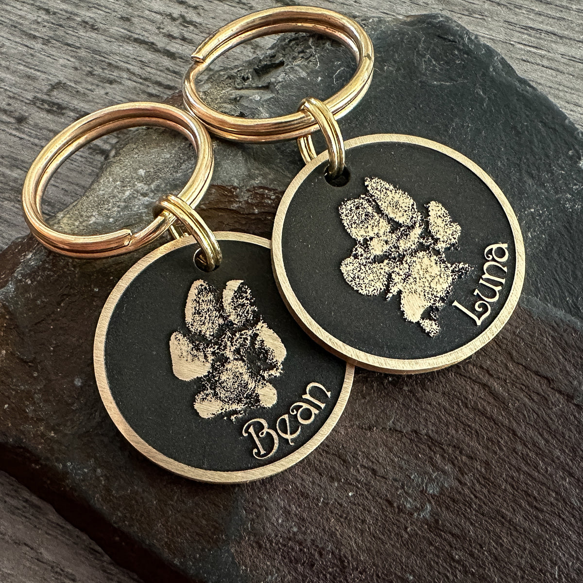 Custom Pawprint Tag (Dark Version)