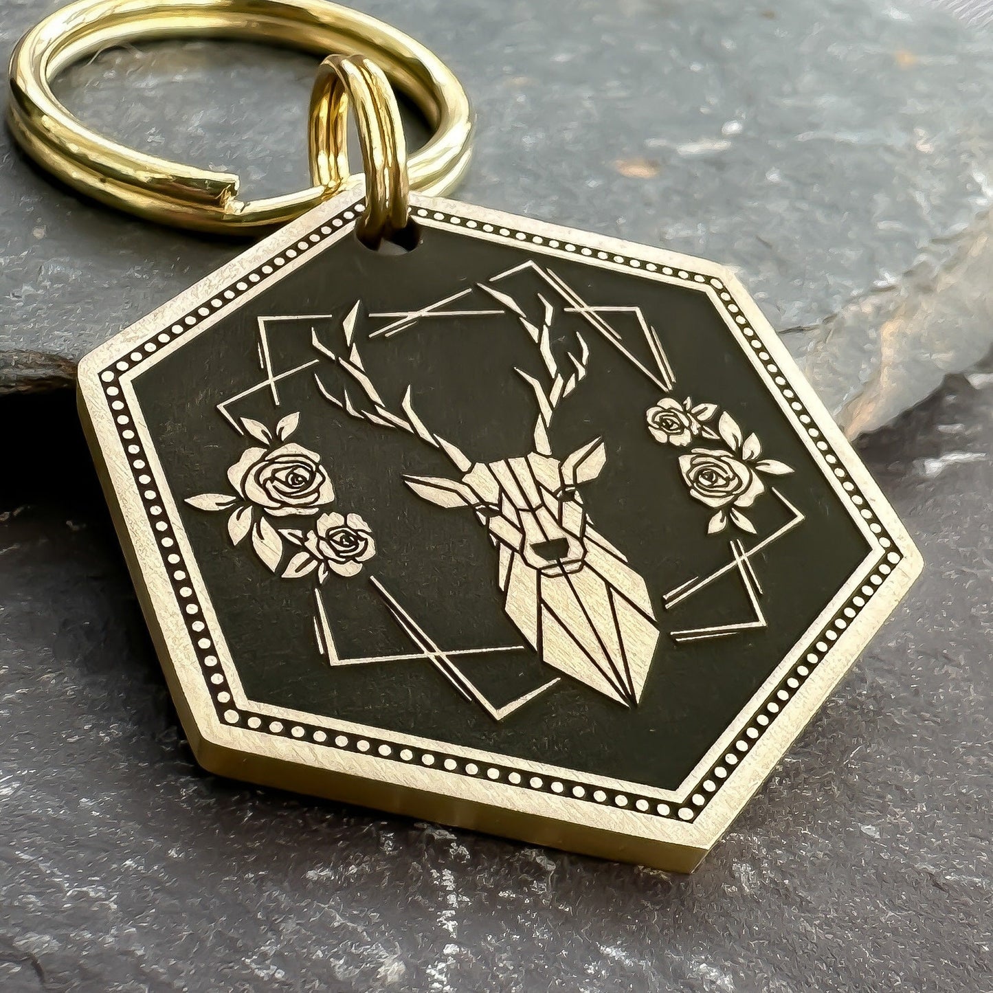 Geometric Stag Head