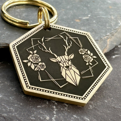Geometric Stag Head