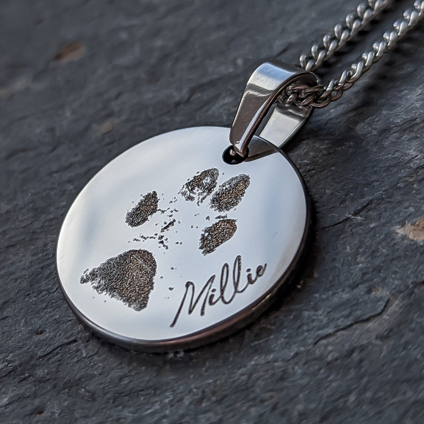 Custom Pawprint Pendant LIGHT - Kelsey
