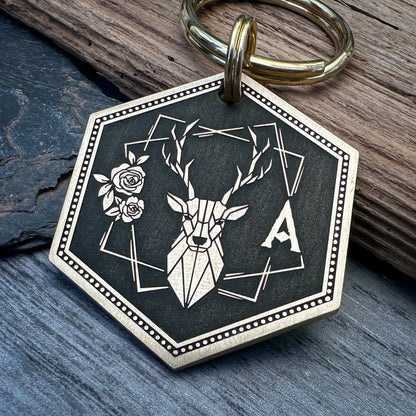 Geometric Stag Head